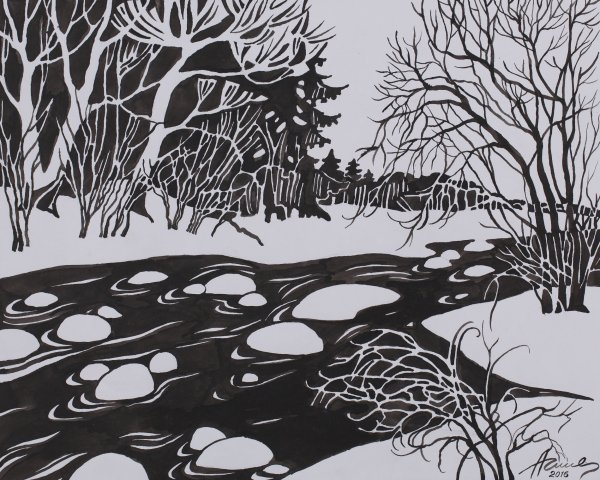 Олейникова линогравюра