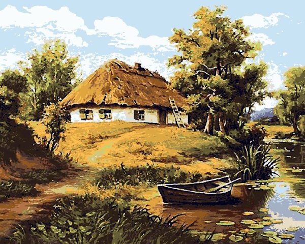 Украинские хаты-мазанки картины