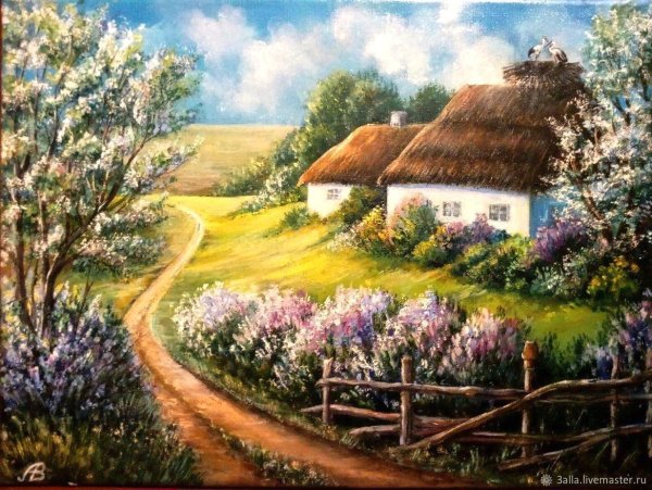 Украинские хаты в живописи