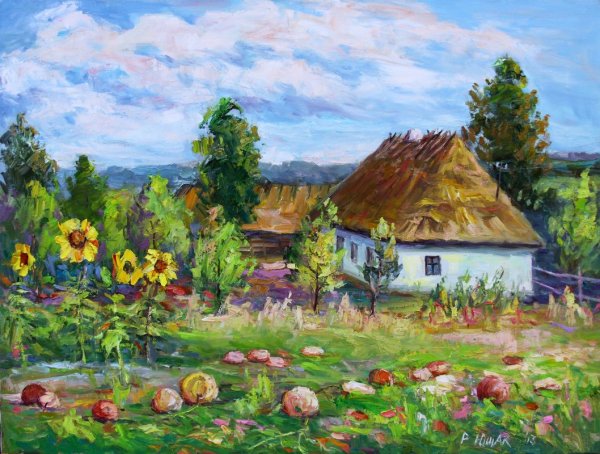 Украинская хата,Мальва,деревня