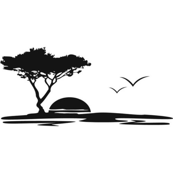 Трафаретный пейзаж