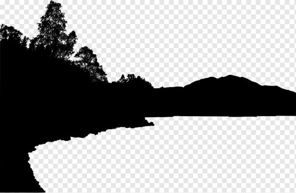 Озеро силуэт