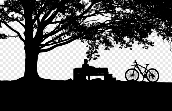 Силуэтная Графика пейзаж