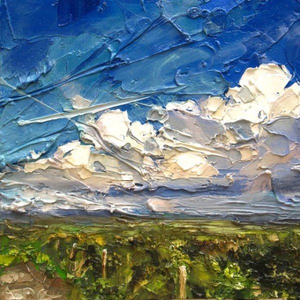 Городской пейзаж живопись мастихином