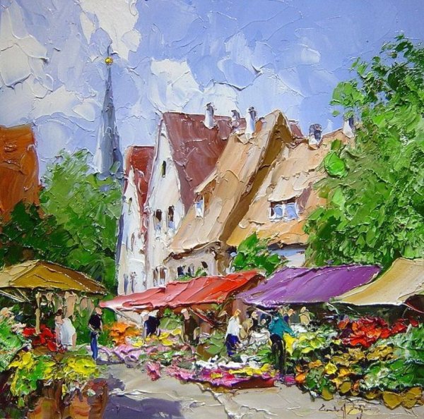 Пастозная живопись мастихином