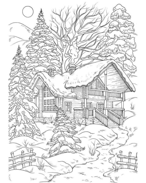 Раскраска зима