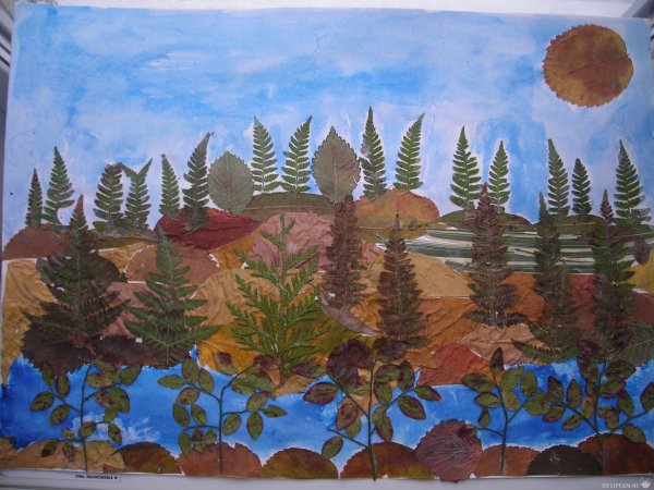 Пейзаж из природного материала