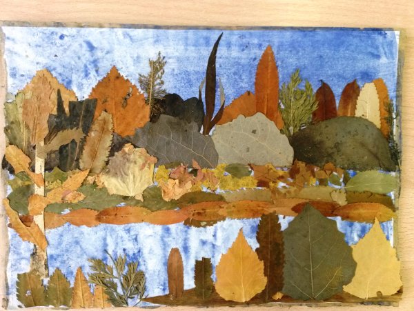 Пейзаж из природного материала