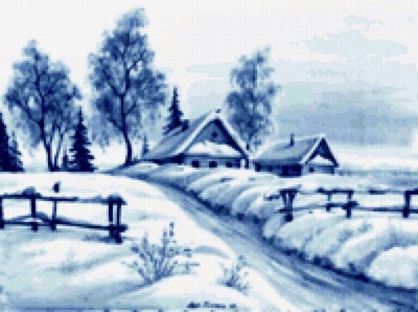 Гжель пейзаж