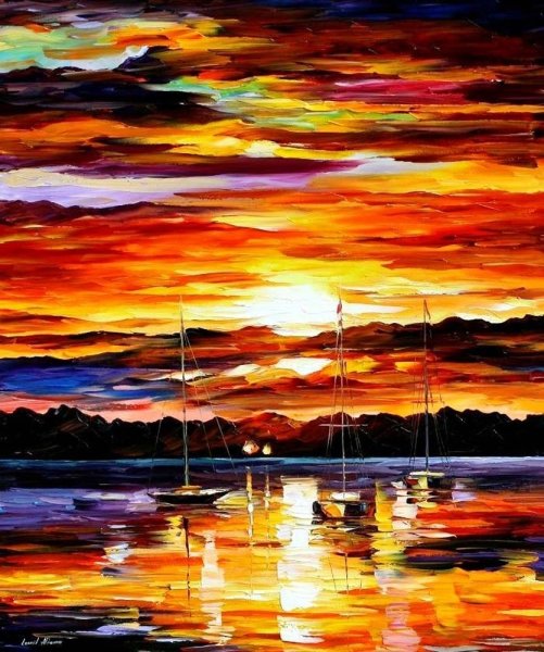 Леонид Афремов картина закат