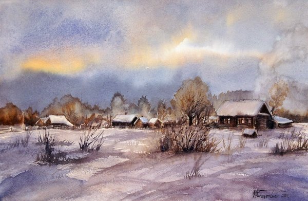 Художник Игорь Хайков. Зима