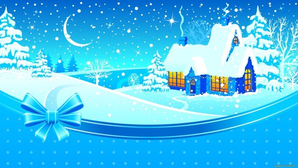 Новогодние пейзажи для баннера