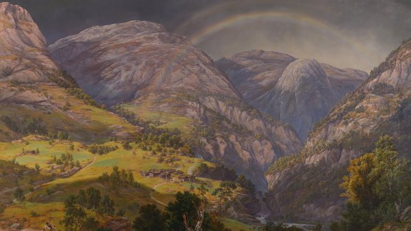 Hans Dahl картины последние лучи солнца