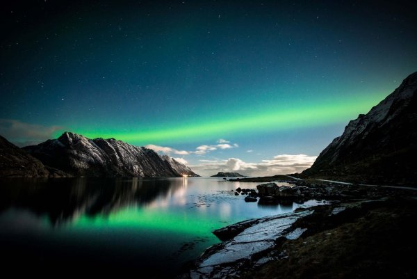 Лофотенские острова Северное сияние