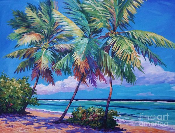 Пальмы живопись маслом