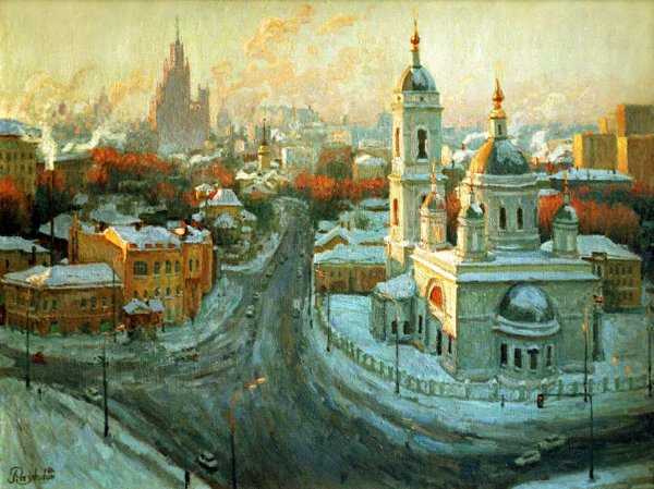 Художник Разживин Игорь Владимирович , осенняя Москва