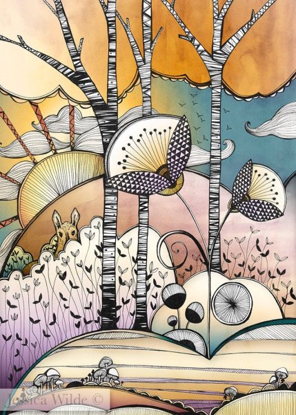 Зенарт Зентангл дерево