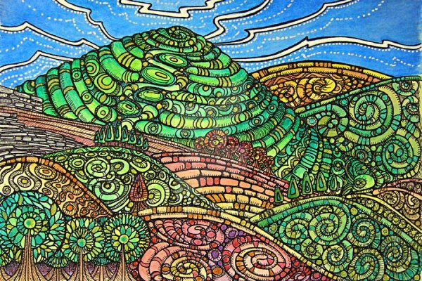 Декоративный пейзаж узоры