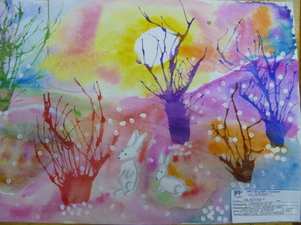 Кляксография зима