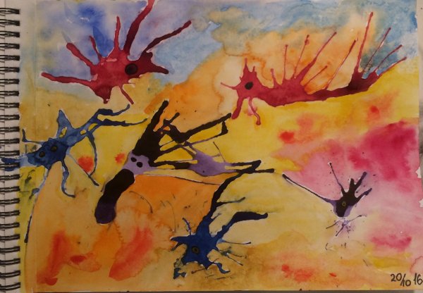 Кляксография монотипия