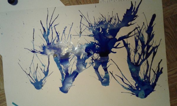 Весенний пейзаж в разных техниках