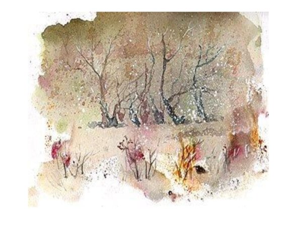 Пейзаж в технике кляксографии