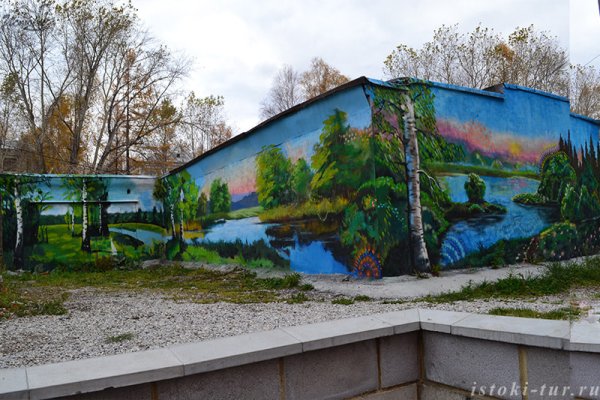 Граффити природа на стенах