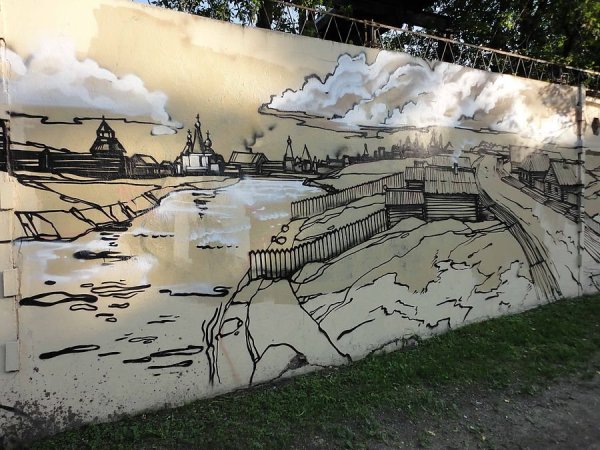 Рисование на стенах домов