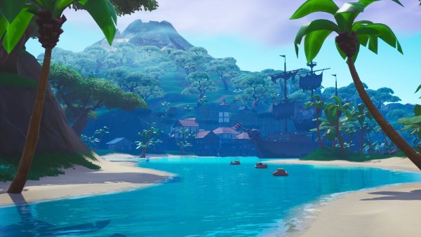 Пляж ФОРТНАЙТ фон