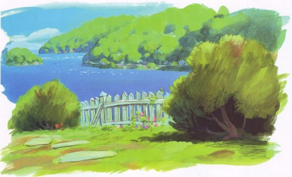 Хаяо Миядзаки пейзажи