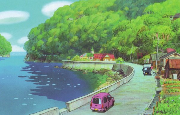 Хаяо Миядзаки пейзажи