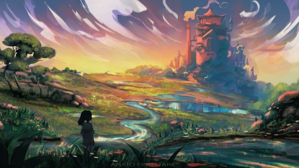 Хаяо Миядзаки пейзажи Унесенные призраками