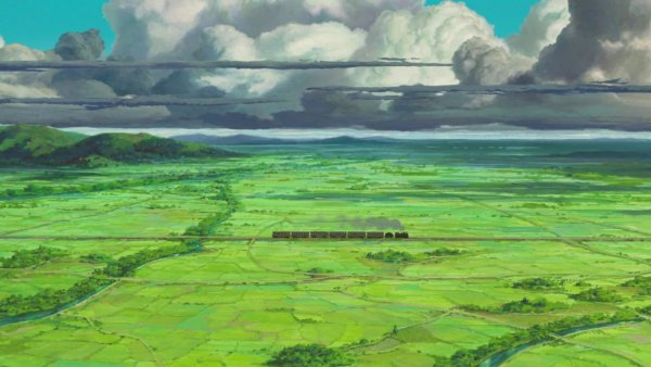 Хаяо Миядзаки пейзажи