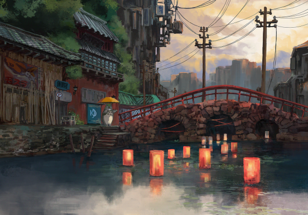 Хаяо Миядзаки пейзажи