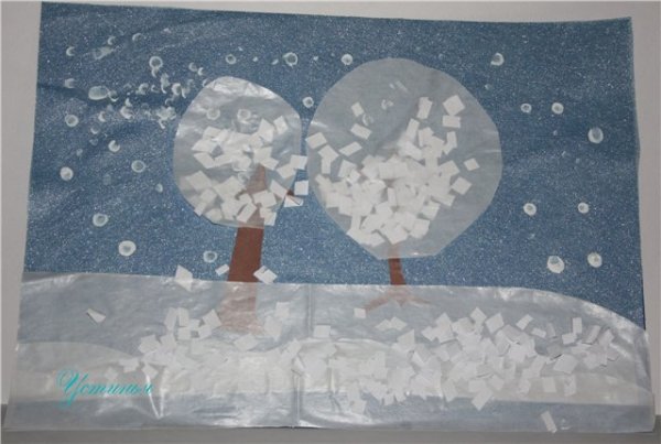 Аппликация снег