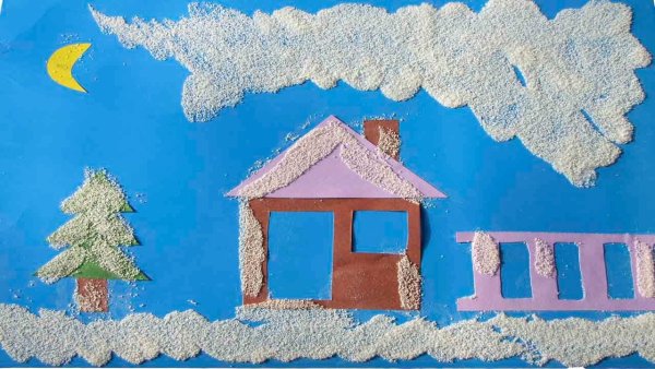 Зимняя аппликация