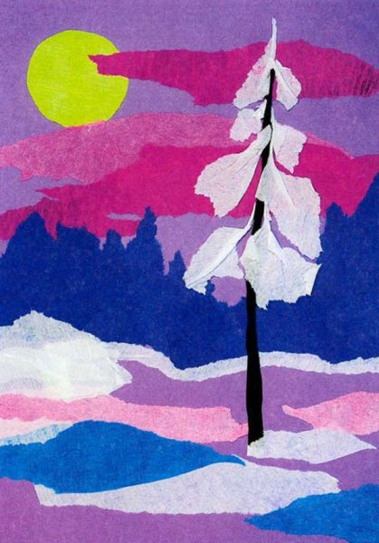 Аппликация пейзаж