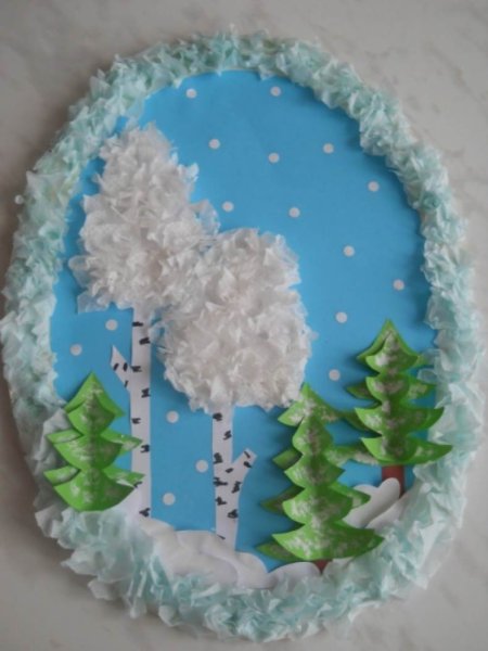 Зимняя аппликация