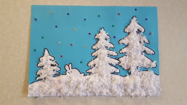 Зимняя аппликация