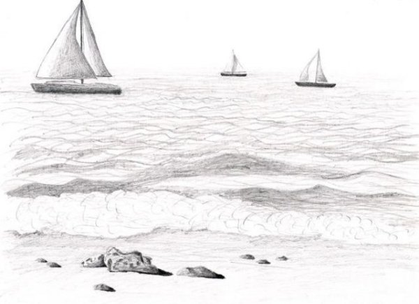 Море карандашом