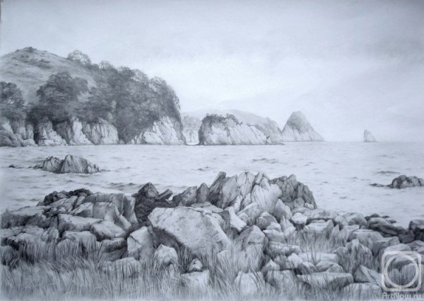 Пейзаж углем