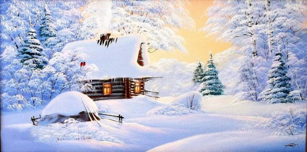 Картина зима