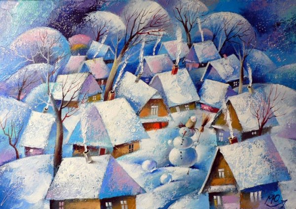 Городской пейзаж декоративная композиция