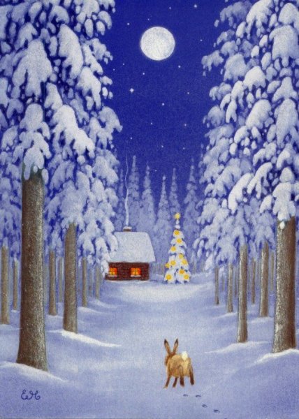 Новогодние иллюстрации Eva Melhuish