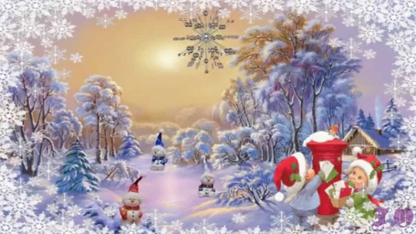 Баннер зимний лес для детского сада