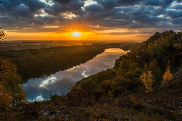 Рассвет на реке Дон