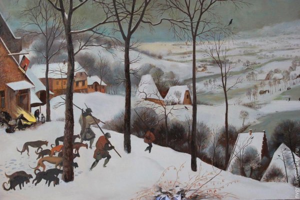 Хендрик Аверкамп «зимний пейзаж с конькобежцами» 1609