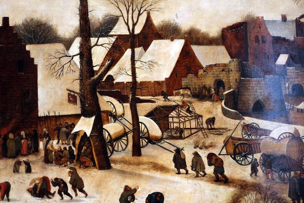 Питер брейгель, "перепись в Вифлееме" 1566.