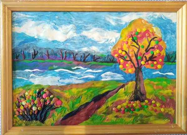 Пейзаж для пластилинографии