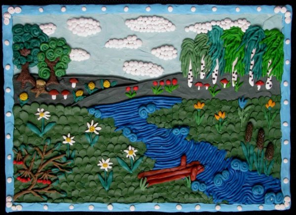 Пластилиновое панно